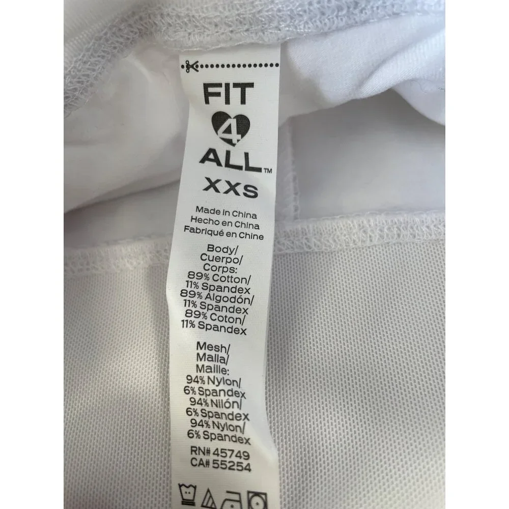 Fit 4 All by Carrie Wightman Waist Stablized Pocket Skort Womens XXS White NEW